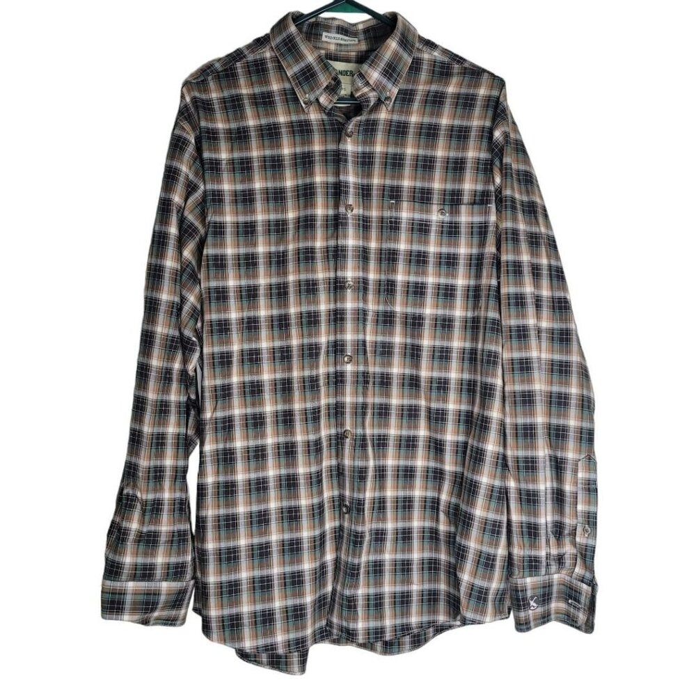 Gander Mountain Wrinkle Resistant Plaid‎ Shirt Button Down Pocket Mens Large